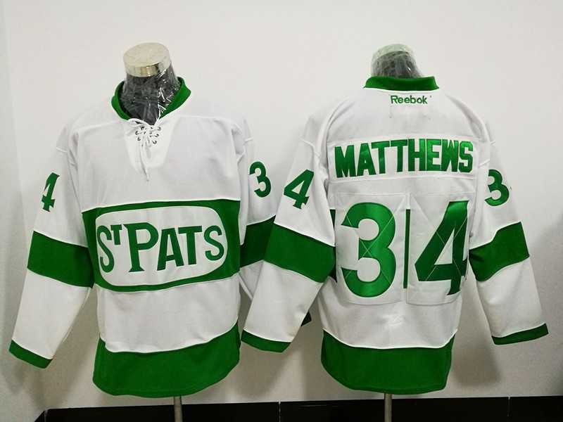 Toronto Maple Leafs #34 Auston Matthews White St. Patrick's Day Reebok Stitched Jersey,We sell and wholesale Toronto Maple Leafs #34 Auston Matthews White St. Patrick's Day Reebok Stitched Jersey on line form chian!